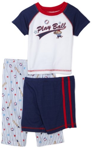 Little Me Play Ball 3 Piece Poly Sleep, White/Blue, 12 Months