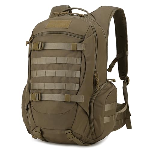 Mardingtop 35L Mochila Militar Táctica Bushcraft Mochilas de Trekking Mochilas con Cubierta de Lluvia Mochilas de Senderismo al Aire Libre para Camping,Senderismo,Viajar