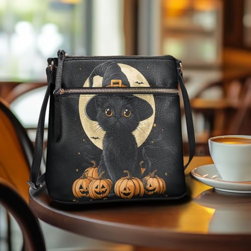 HUGS IDEA Crossbody Purse Leather Handbag for Women Men Shoulder Purse Large Cell Phone Bag3