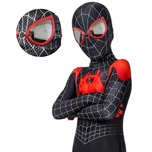 Fantasia infantil menino aranha Miles mascara com olhos 3D (PP)