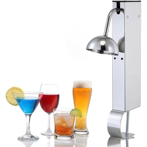 Enfriador de vidrio comercial para bares, enfriamiento rápido de 1 taza en 6 segundos, acero inoxidable, para cerveza y copas de vino, ideal para varios tipos de tazas