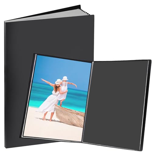 Large Art Portfolio Binder with 30 Clear Sleeves