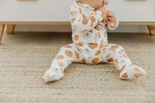Image of Copper Pearl Baby Zip-Up Footie Pajamas - Soft Stretchy Sleep and Play Footies for Boys and Girls