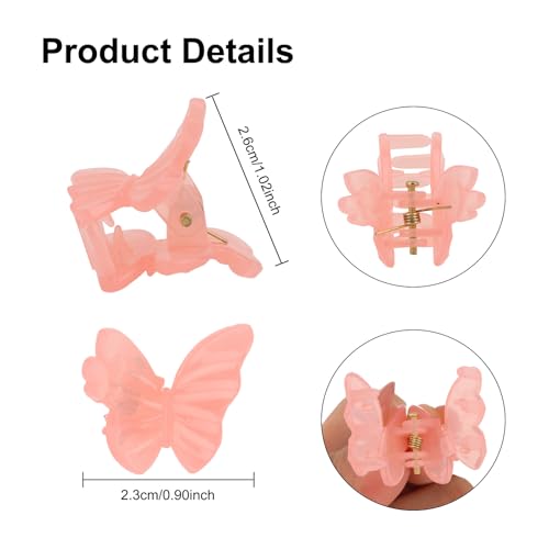 Mini pinzas de mariposa para el cabello 100 unidades pinzas pequeñas lindas para niñas y mujeres miniatura 2