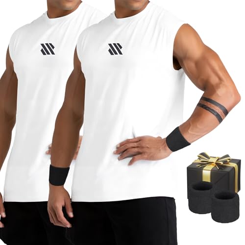 La mejor comparación de Ropa de Balonmano americano del mes. 45 IDLOOKMAL Camisetas Deportivas Hombres,Paquete de 2,con Muñequeras Gym,Manga Corta Fitness,Playera Activa para Gimnasio (MX/US, Alfa, Chico, Regular, Regular, Blanco/Blanco)