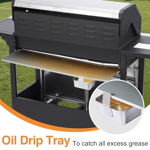 6 Burner Propane Gas Grill with Side Burner, Cast Iron Grates, Plate, Lid and Warming Rack, Large Cabinet Style BBQ Grill for Barbecue Grilling Backyard Cooking, 620 SQ. IN. Cooking Area - Image 6