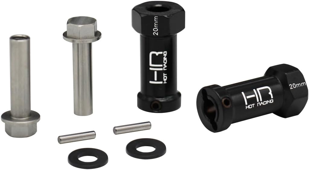 Hot Racing SCX10TT01 20mm Wheel Hub Extensions with 12mm Hex (2) - Axial Scx Wraith