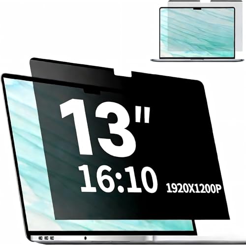 Image of Magnetic Laptop Privacy Screen 13.3 Inch 1920x1200P (16:10), Removable Matte Anti Glare Blue Light Filter - Computer Privacy Shield Not for 13.3 inch 16:9 Laptop