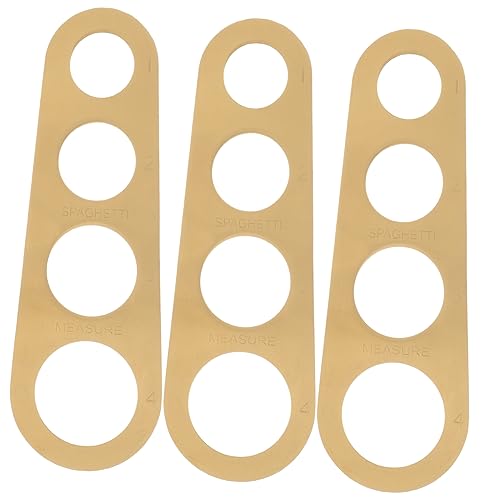 Unomor 3pcs Stainless Steel Pasta Measure Tool Spaghetti Noodle Ruler Four Holes for Portion Control