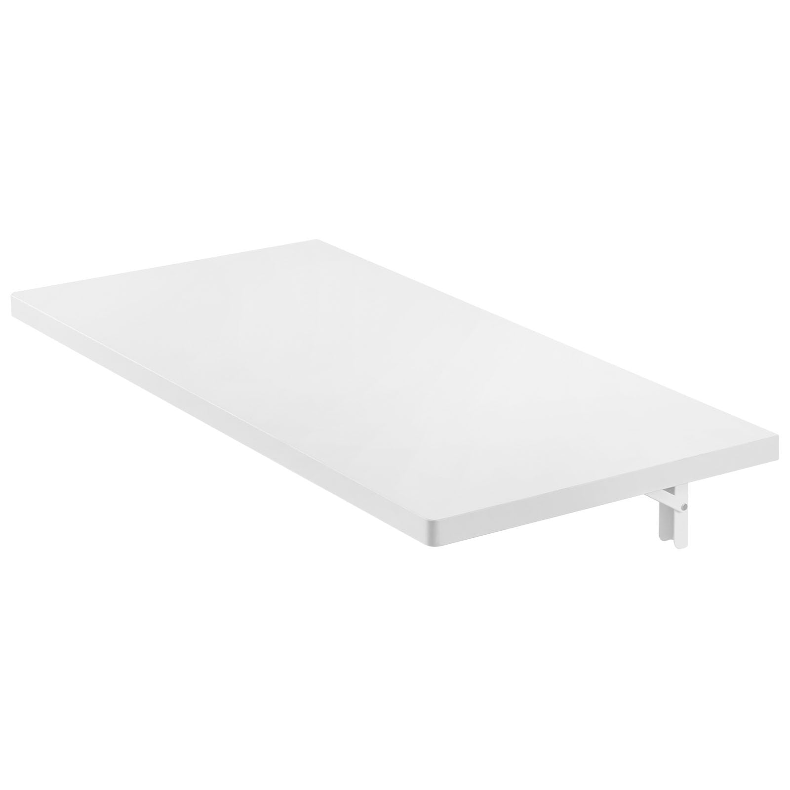 VEVOR Tavolo Pieghevole a Parete, Tavolo a Ribalta Montaggio a Parete 120 x 50 cm Scrivania Galleggiante Staffa in Ferro, Scrivania Pieghevole per Ufficio Domestico, Sala da Pranzo Cucina Bar Bianco