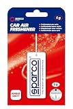 Sparco Ambientador de Coche de Celulosa con Colgador, Fragancia Amber Drift, Aroma Amaderado y Especiado, Hasta 30 Días, 5 Gramos