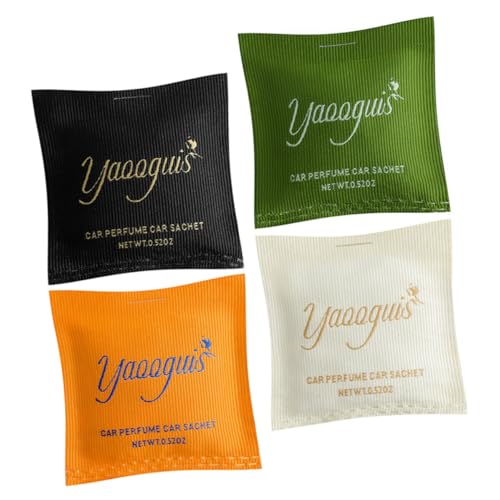 HYTROVE 4 Uds. De Bolsitas Perfumadas para Colgar En El Coche, Bolsas De Ambientador para Cajones, Bolsita De Fragancia