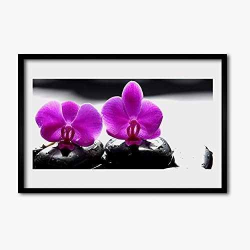 Image murale fleurs orchidée 60x40 cm affiche encadrée pour habiller un mur