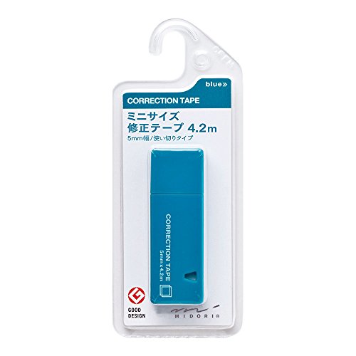 Midori CL Mini ruban correcteur bleu efface les ratures proprement
