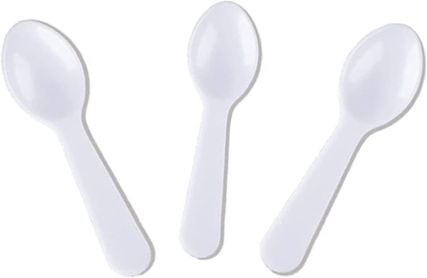Tasting Spoons White Plastic Mini Tasting Spoons for Ice