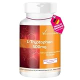 Vitamintrend L-Tryptophan 500 mg, 180 Kapseln, Aminosäure in Reinform, Nahrungsergänzungsmittel vegan ohne Magnesiumstearat, in Deutschland hergestellt