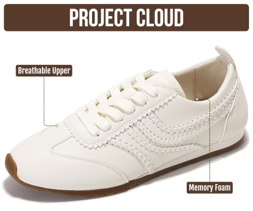 Image of Project Cloud Womens Barefoot Sneakers with Memory Foam & Non Slip (Monica) | Lace Up Shoes for Women - Lightweight Casual Women Footwear Comfortable Fashion Sneakers for Women - Versatile Women Shoes