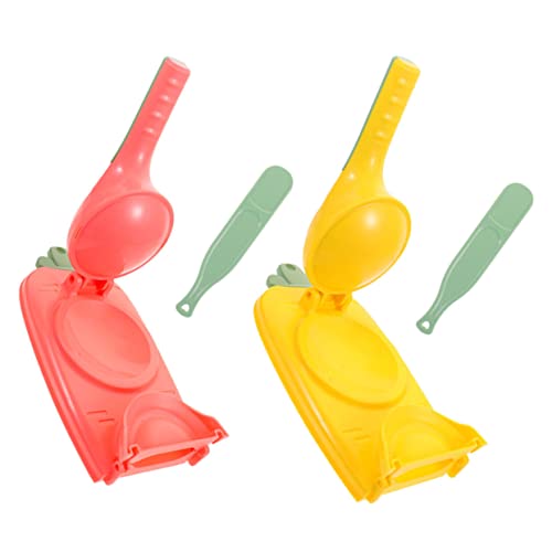 SHOWERORO Dumpling Maker Machine Double Head Dumpling Skin Presser Easy to Use Clean for Home Restaurant