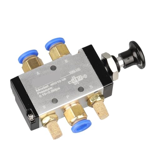 Vanne pneumatique 2 voies 5 positions 4R210-08 à commande manuelle