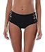 ALove Women's Strappy Bikini Bottom Solid Black Swim Shorts Briefs