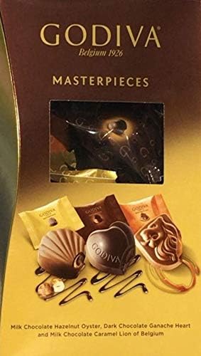 Amazon Godiva ゴディバ マスターピース シェアリングパック 大容量45粒入 ミルクチョコレート プラリネ ダークチョコレート ガナッシュ ミルクチョコレート キャラメル の３種類アソート マスターピース チョコレート菓子 通販