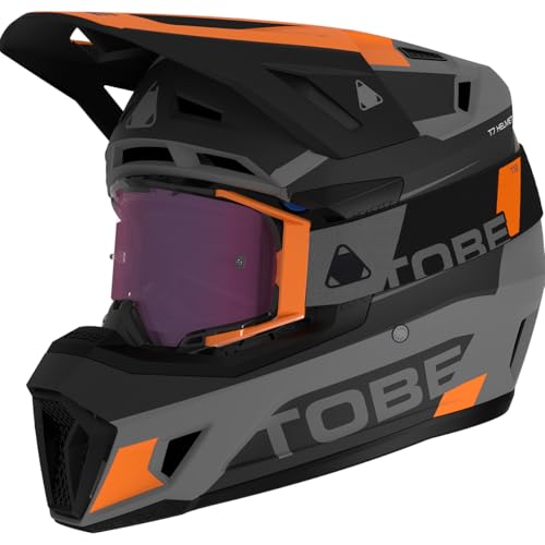 Tobe T7 Snowmobile Helmet Kit with Goggles (Cube - Large)