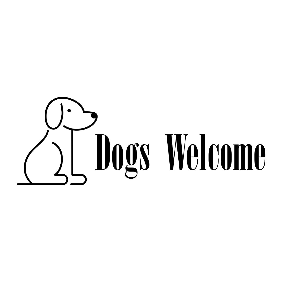 Dogs Welcome Window Sticker Pet Shop Home Business Vinyl Decal
