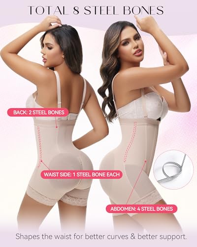 SHAPSHE Fajas Colombianas Tummy Control Shapewear Strapless Body Shaper Butt Lifter BBL Stage Compression Garment3