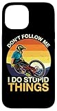 Vintage Don't Follow Me I Do Stupid Things MTB Mountain Bike Case for iPhone 15