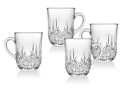 Godinger Coffee Mugs, Glass Coffee Mug Cups Set - Dublin Collection, Set Of 4 #TOP1