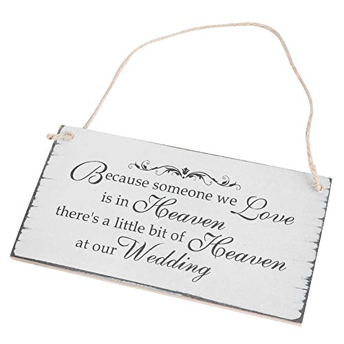 Wooden Hanging Wall Signs, Wooden Wedding Plaques Wood Sign with Rope Decorative Hanging Sign for Door, #511 - Image 3
