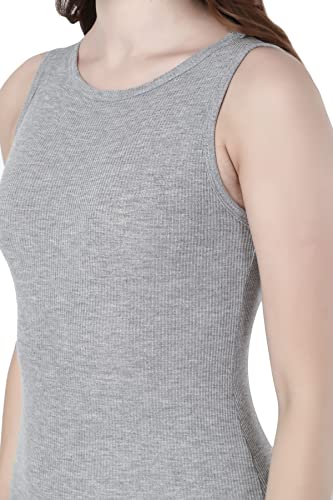 Image of FF Women's Bodycon Short Dress | Sleeveless Round Neck Mini Dress | Women Casual Dresses for Summer