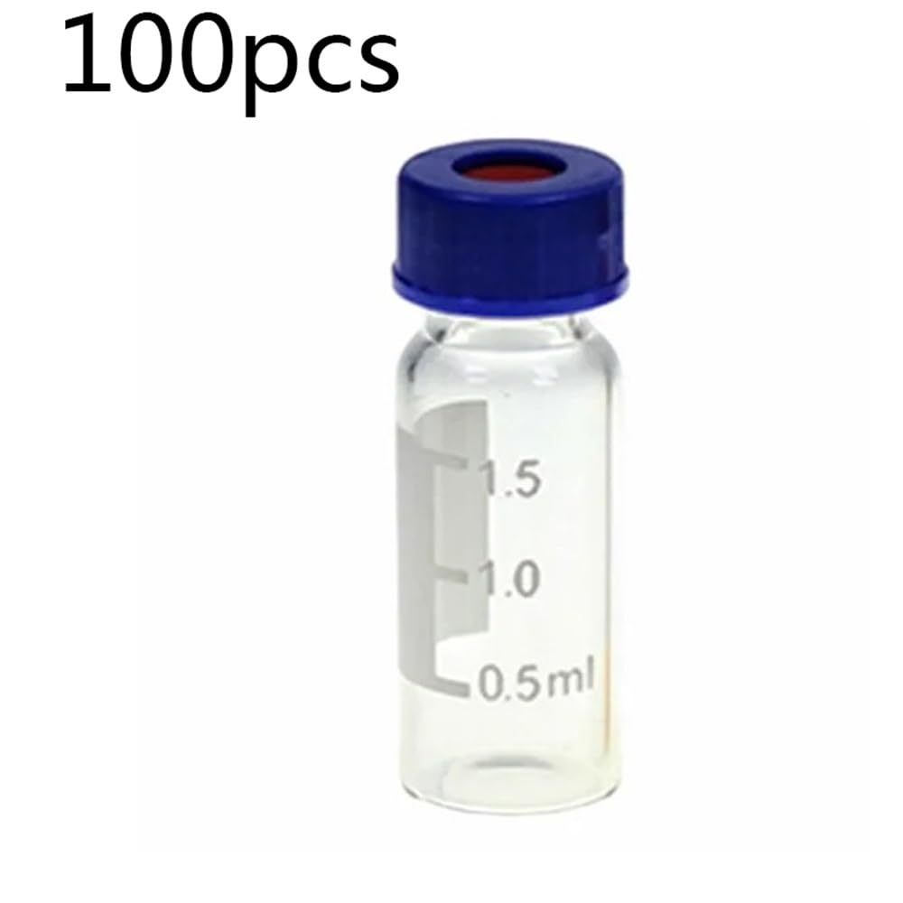 100 stücke Fläschchen 1,5 ml Mit 9mm Blau Offenen Kappe Probe Flasche for Experiment