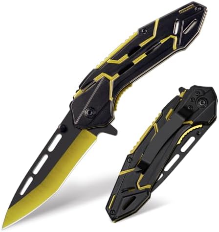 FUNBRO pocket knife for men with 3.4 inch coated stainless blade