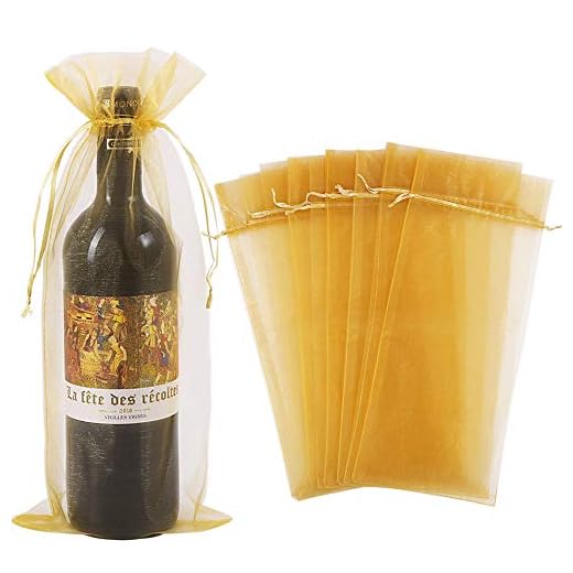 Baumwollstoff Rose Betty 2 champagner — Meterware ab 0,5m — zum Nähen von Blusen/Hemden, Tops/T-Shirts und Röcke 7 30 goldene Organza-Weintüten, durchsichtige Netz-Flaschen-Geschenkbeutel, Weinabdeckung, Kleider mit Kordelzug für Weihnachten