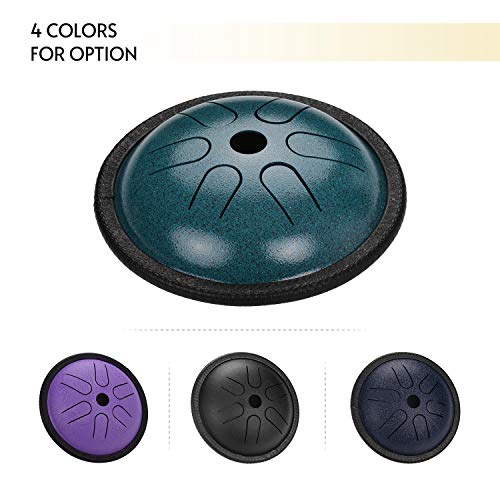 Eastdall Mini Percussão,5.5 Polegadas Mini Língua Tambor de Aço 6 Notas Handpan Tambor de Bolso de A