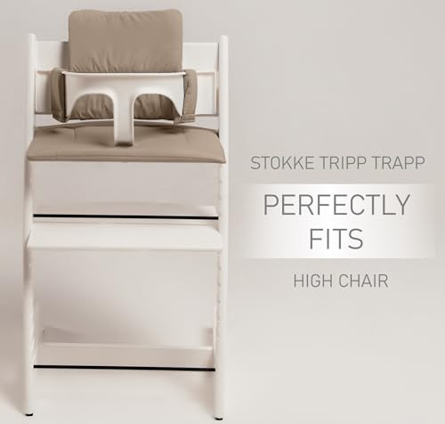 Image of Cushion Compatible with Stokke Tripp Trapp - Waterproof Soft Seat Cushion for Infants, Babies & Toddlers - High Chair Accessories, Easy to Install, Easy to Clean - Mocha