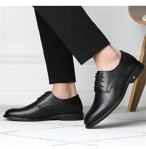 Mens Genuine Leather Business Casual Dress Shoes Minimalist Gentleman Work Shoes Four Seasons Footwear Lace Up3