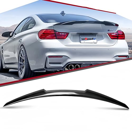 Safety Recall 20V-484 - Rear Spoiler - 2020 BMW X6 2 WheelX Rear Trunk Spoiler Compatible with 2012-2018 BMW F30 3 Series & 2014-2019 F80 M3 Sedan, MV Style Duckbill Spoiler Fits for 320i 325i 328i 330i 335i 340i, High Kick Wing Lip (Glossy Black)