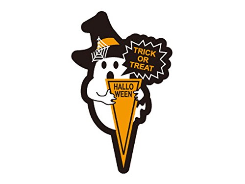 cotta ピック ハロウィン ゴースト オレンジ 白 黒 2.3×3.75cm 5829 100枚入のサムネイル