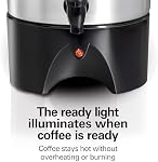 Hamilton Beach 40515CR Urne à café de 45 tasses | Infusion rapide 1 minute par tasse | Prépare 15-45 tasses | Levier à deux voies pour versement manuel ou continu | Argent | 40515G