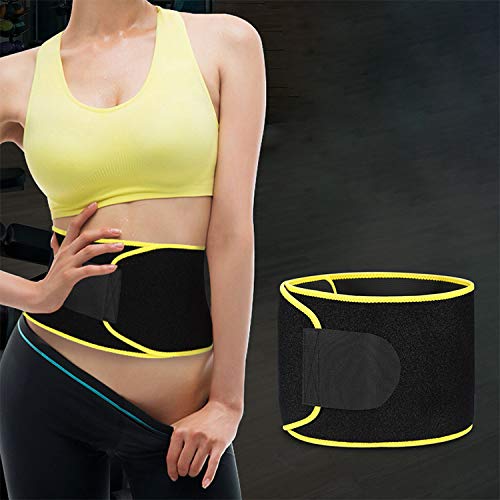 ZHAODONG Fashion Men Ladies Adjustable Sports Belt Waist Support Protection Burning Fat, Length: 97cm (Orange) (Color : Yellow)