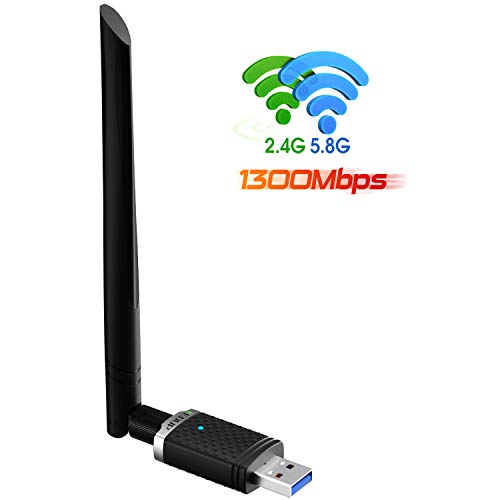 USB WiFi Adapter 1300Mbps, USB 3.0 WiFi Dongle 802.11 ac Wireless Network Adapter