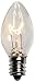 C7 Transparent Clear, 5 Watt - 25 Light Bulbs