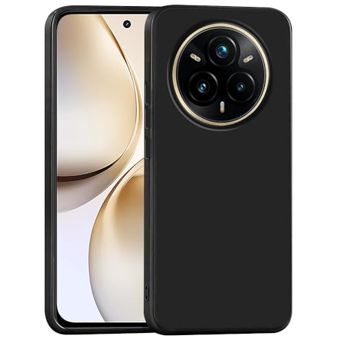 Image of Back Cover for Realme 14 Pro Plus 5G | Full Camera Protection | Premium Liquid Silicon Case | Flexible Bumper Case for Realme 14 Pro Plus 5G (Black)