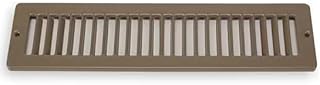 12" Wide x 2" Tall Brown Steel Under Cabinet Toe Kick Return Air Grill Vent Toe Space Register Grille