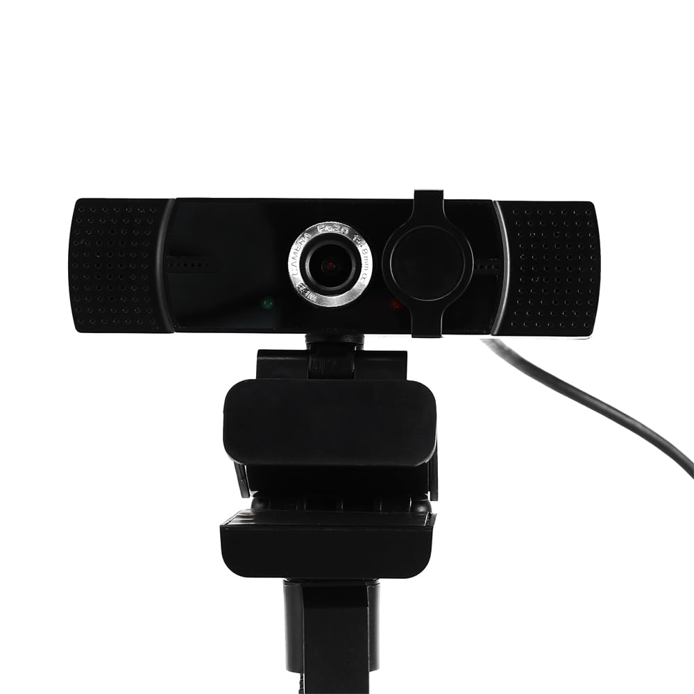 Webcam with Microphone, 1080P Auto Zoom, Software Control & Privacy Cover, USB HD Computer Web Camera, Plug and Play, for Zoom/Skype/Teams, Conferencing and Video Calling