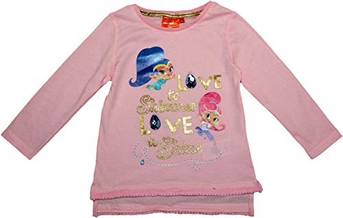 Nickelodeon Shimmer and Shine Kids Long Sleeve T Shirt Pink 5 Years