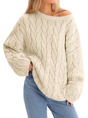 Cicy Bell Womens Oversized Cable Knit Sweaters...