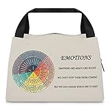 Wheel Of Emotions Feelings Chart Lunch Bag Women Men Kids Reusable Insulated Leakproof Tote Bag Cooler Lunch Box Bags For Therapy Office Work School Picnic Counselor Physical Therapist Gifts -  Yokepoh